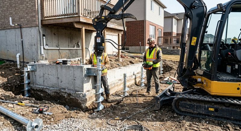 Helical Piers Installation in Columbus, OH